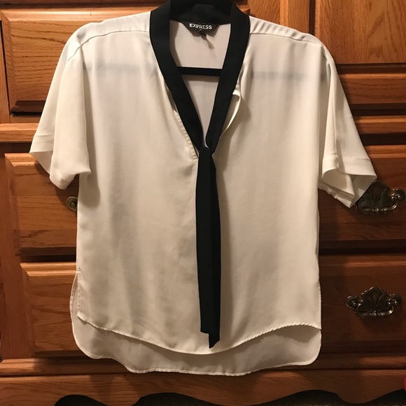 Express Tops - Express sheer tie neck top